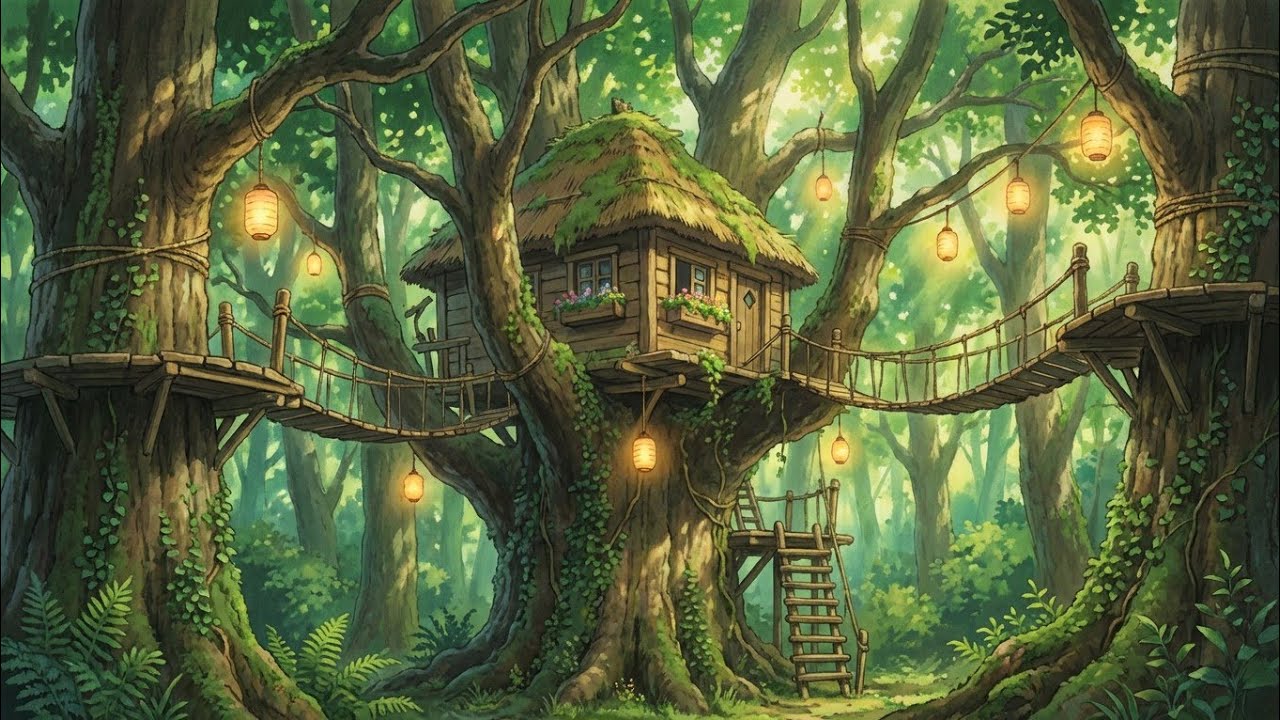 Living Alone in a Magical Treehouse: Collecting Honey & Cooking with Forest Berries 