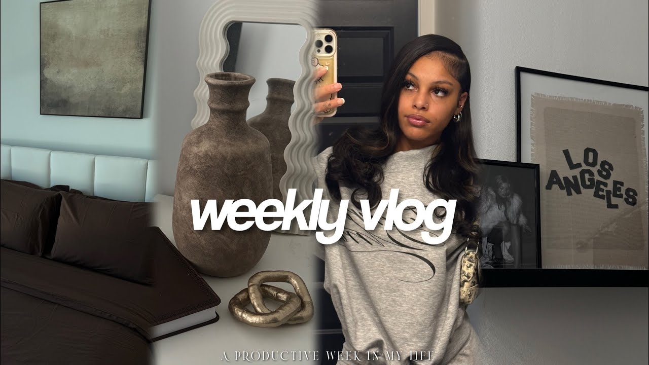 WEEKLY VLOG: Bedroom Updates + Finding Balance + Realistic Work Days + Homegoods Run + Solo Diaries 