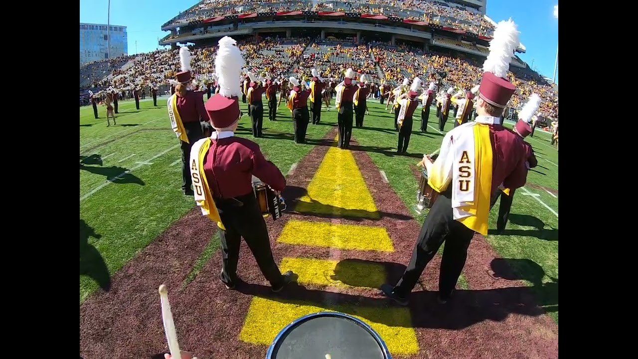 Sun Devil Marching Band Pregame Snare Cam - Arizona State University 2023