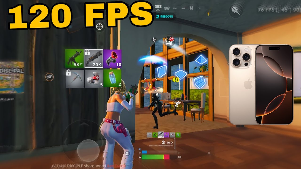 iPhone 16 Pro 120 Fps Fortnite Mobile Gameplay *Settings + Diamond 3 Rank Games | Road To Unreal*