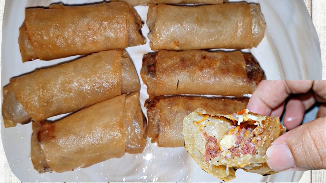 Cheesy Beef Spring Rolls with bell pepper | Cheesy Beef Lumpia Shanghai | Remie Bebo