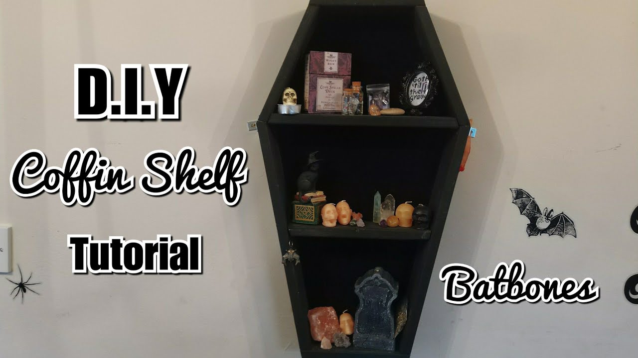 We Built a Coffin Shelf! | GOTH DIY | Batbones