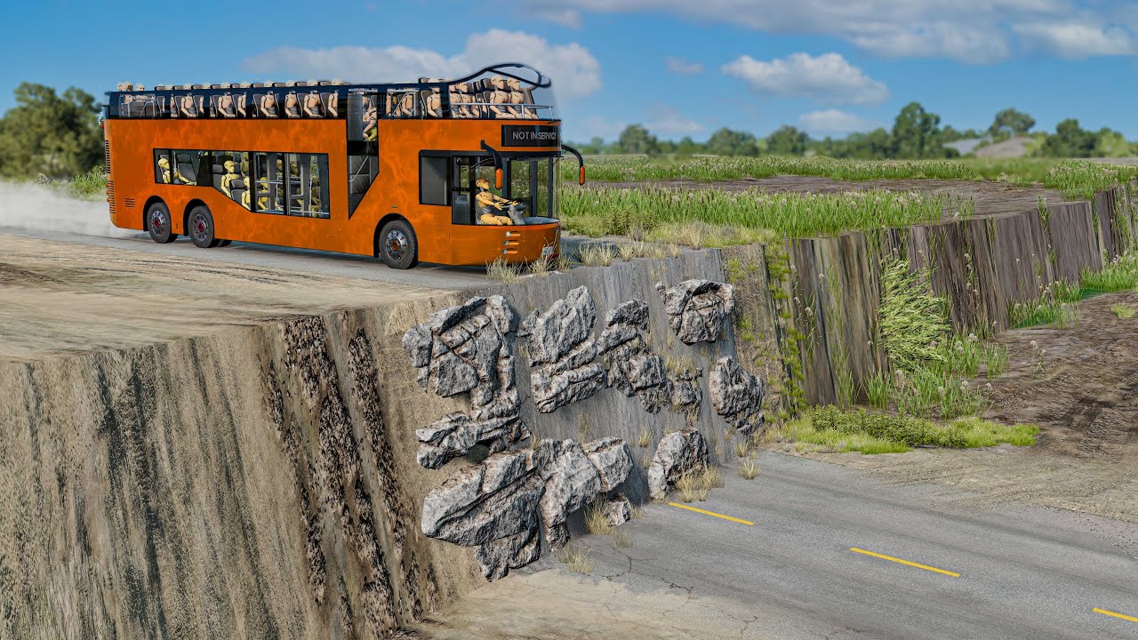 Cars vs Unfinished Road Bridge  BeamNG Drive Challenge Ends in Total Destruction!
