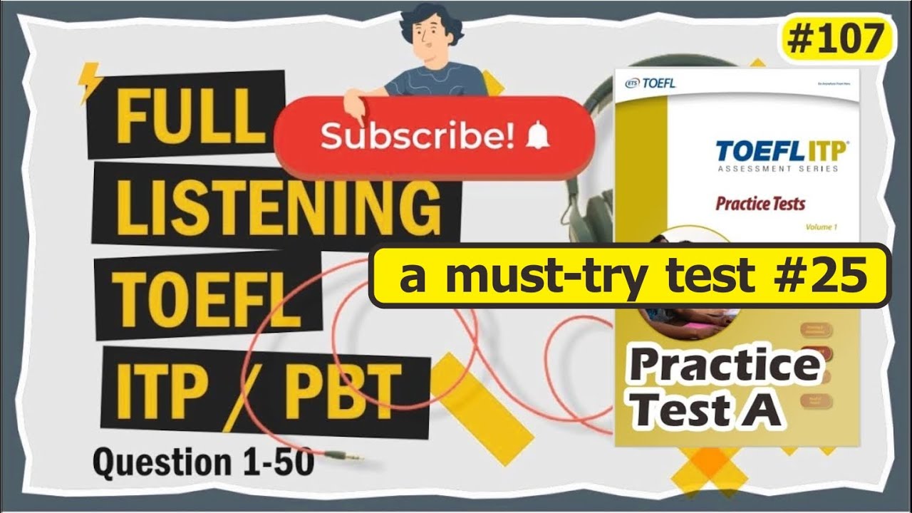 Listening TOEFL ITP Series Practice Test A #toeflitplistening #toeflpracticetest #toeflitp