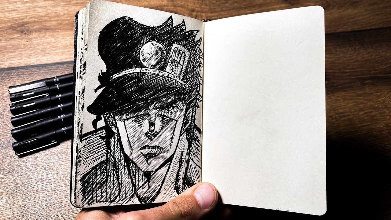 [ASMR] Drawing JOTARO (Real Time) - JoJo's Bizarre Adventure