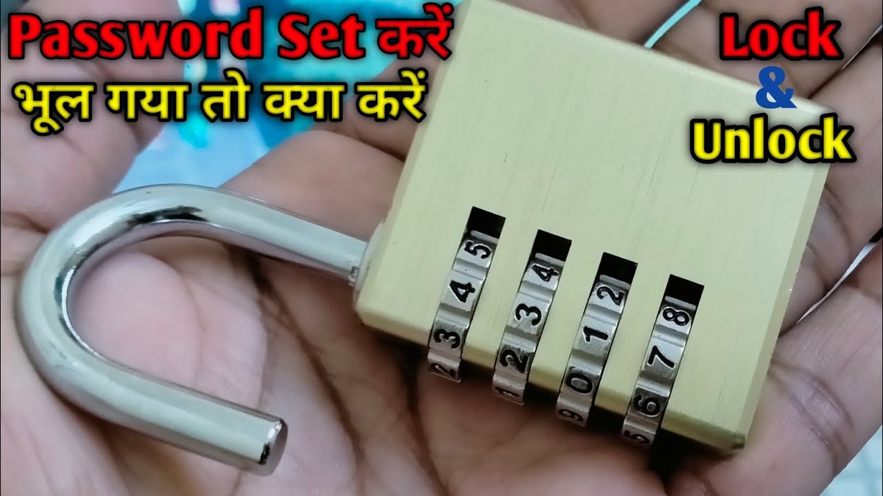 How to Unlock Combination Lock 🔒 Password Set kaise kare ll Password Bhul gaya too kya kare ll