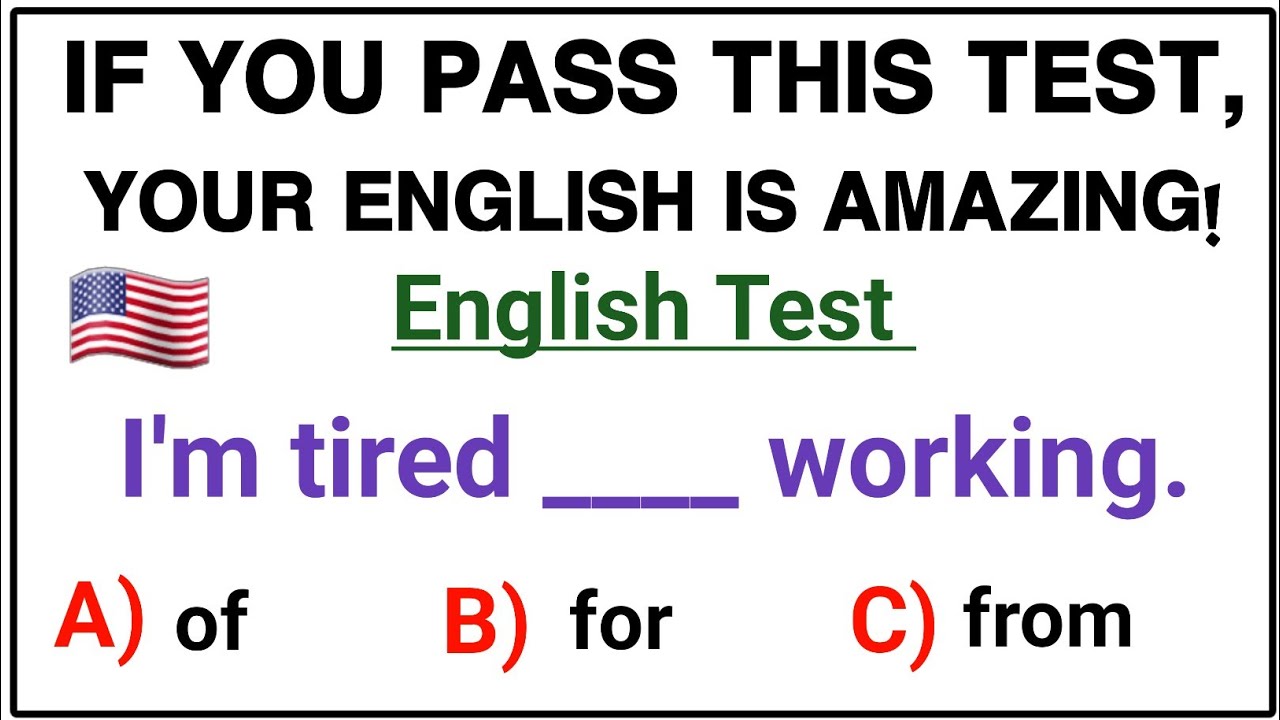 🇺🇲 American English Grammar Quiz | IF YOU PASS THIS TEST, YOUR ENGLISH IS AMAZING!