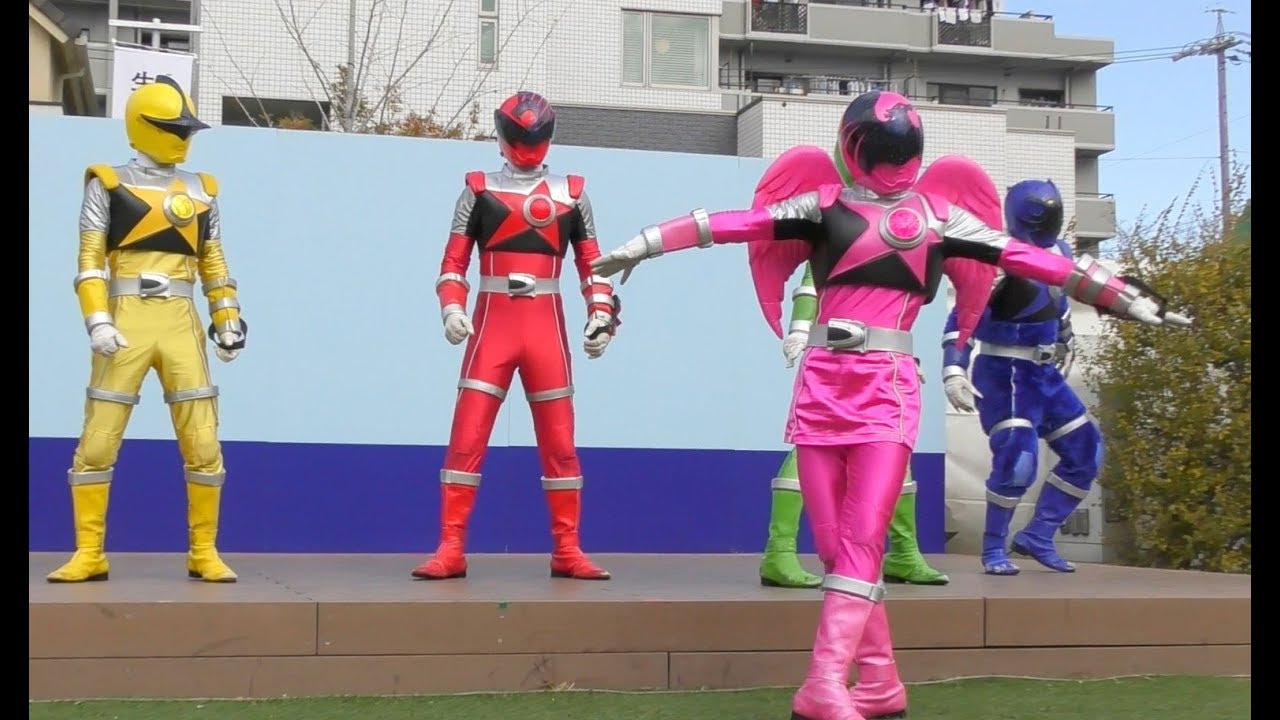 宇宙戦隊キュウレンジャーショー ワシピンクきたーーー！！ かわいすぎ！ やっぱ女の子２人ほしいね♪ 最前列高画質 Uchu Sentai Kyuranger kidsshow