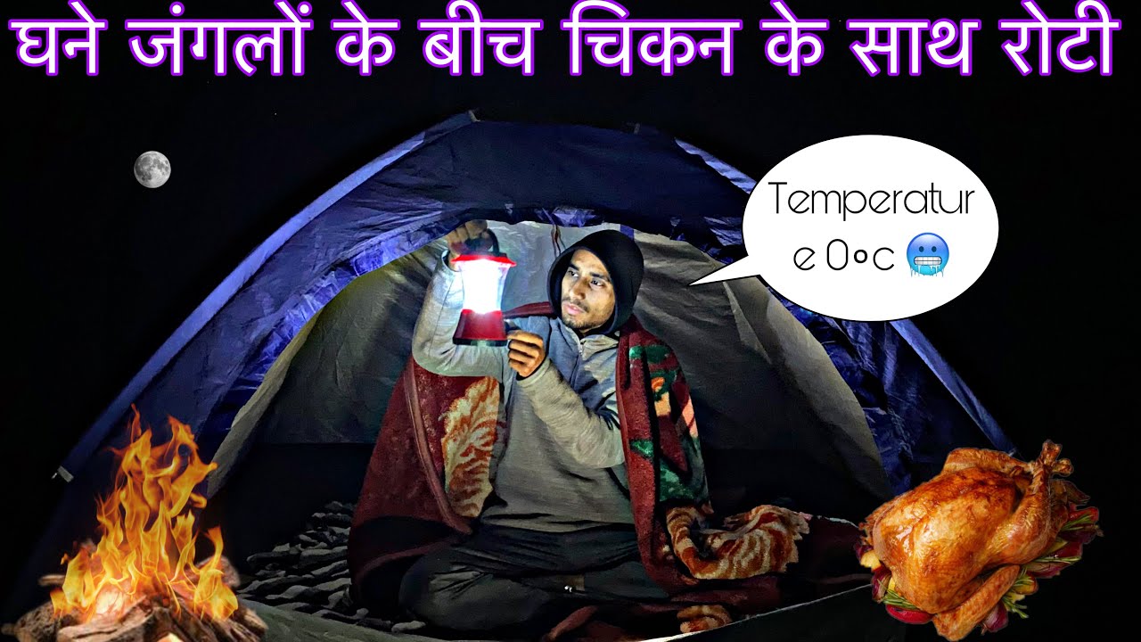 SOLO Night camping in winter || camping in coldest forest || 12 hour winter camping challenge 🥶