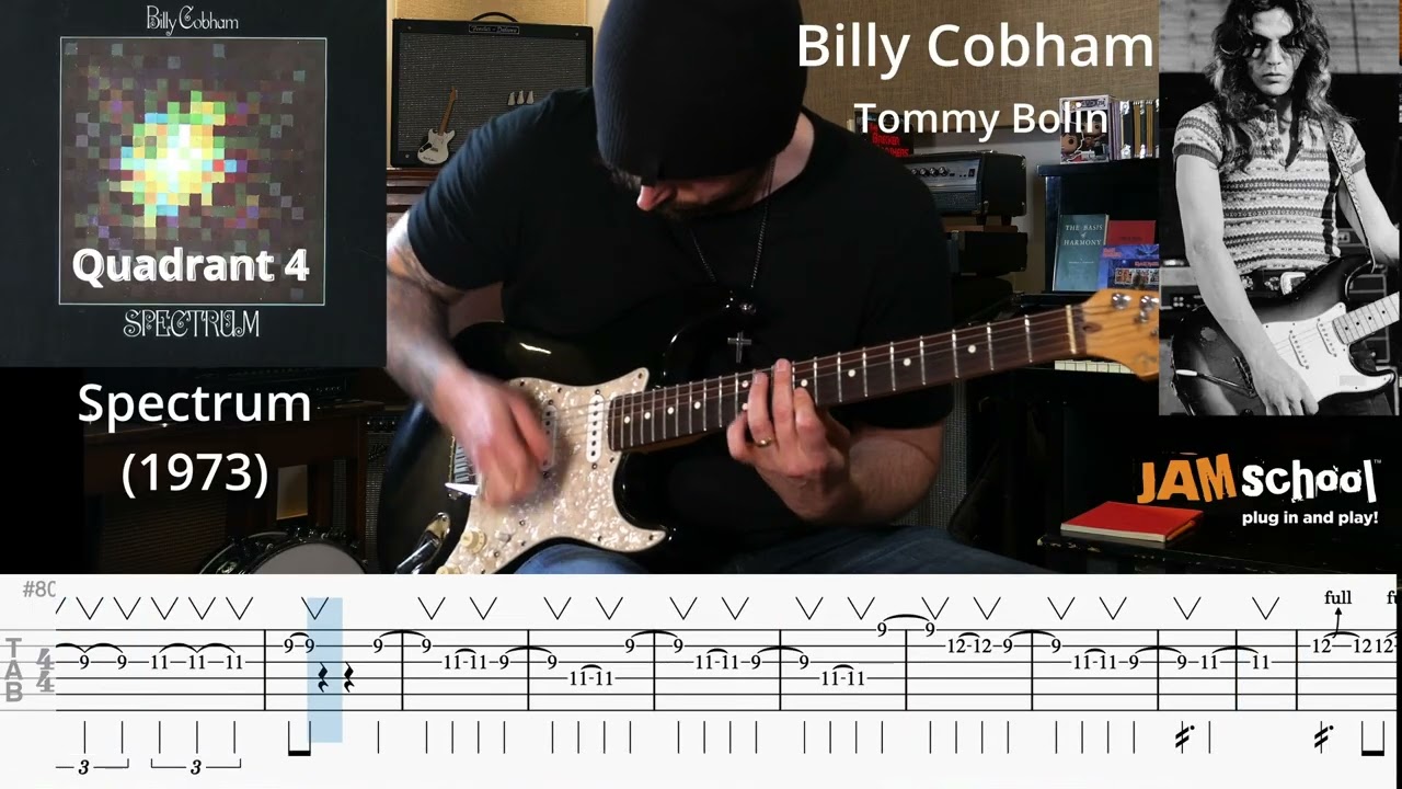 Billy Cobham Quadrant 4 Tommy Bolin Guitar Solo with TAB