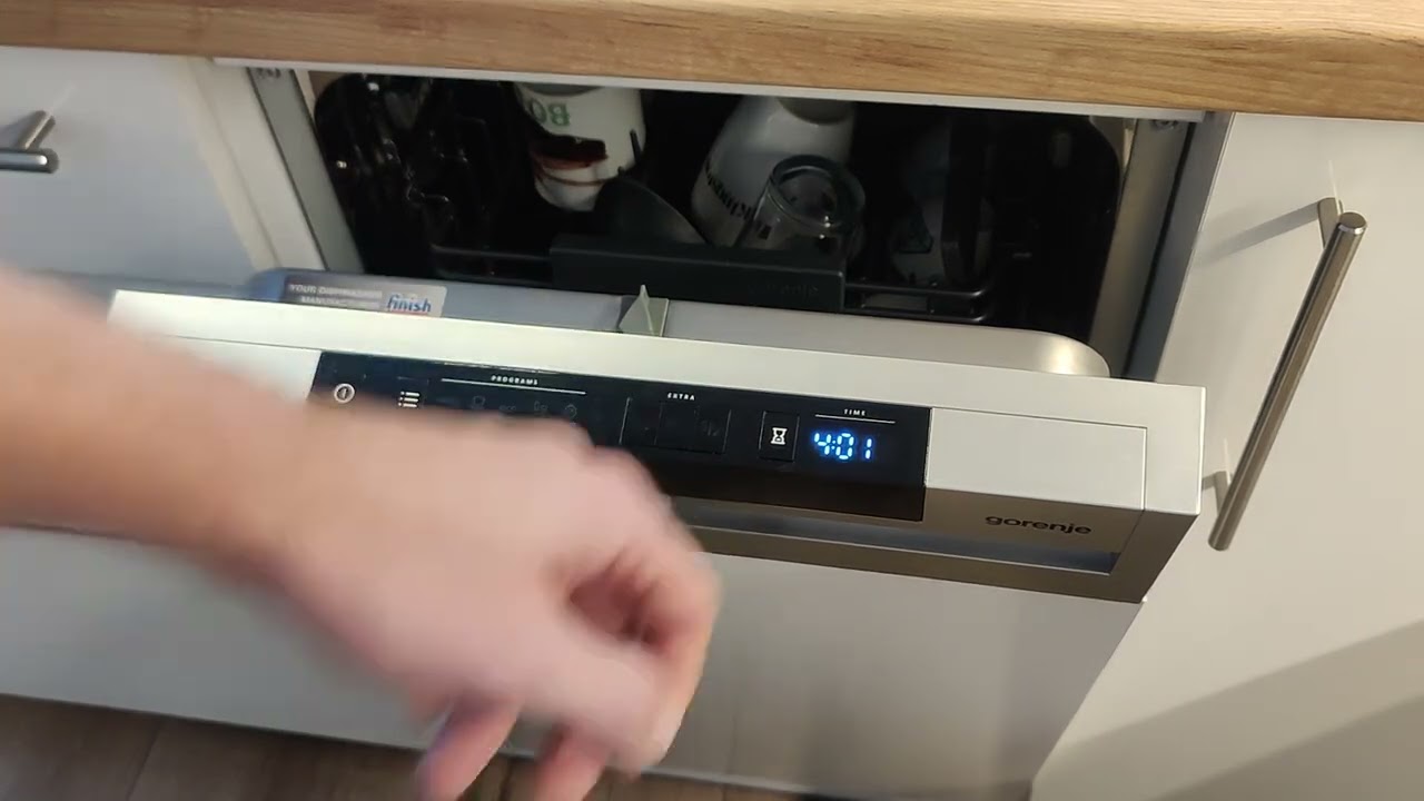 gorenje dishwasher - enter settings menu