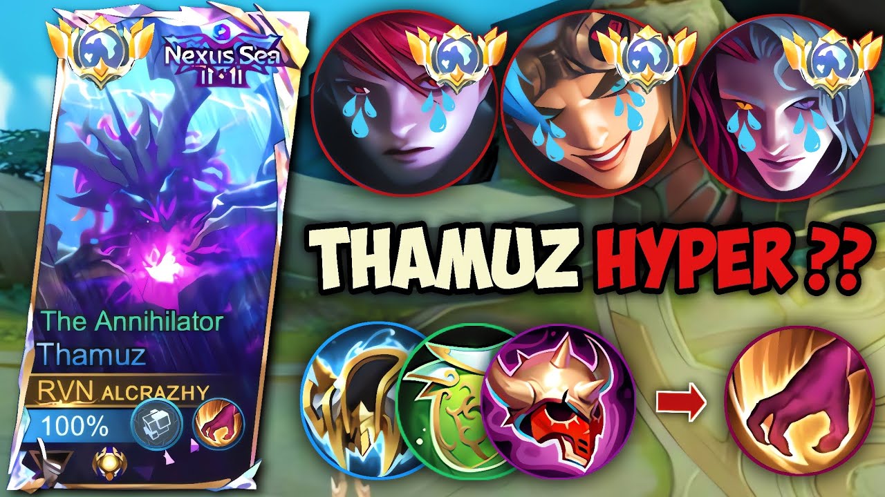 COBAIN THAMUZ HYPER SEMI BETON DI RANK IMO‼️GAMEPLAY TOP GLOBAL THAMUZ - MLBB