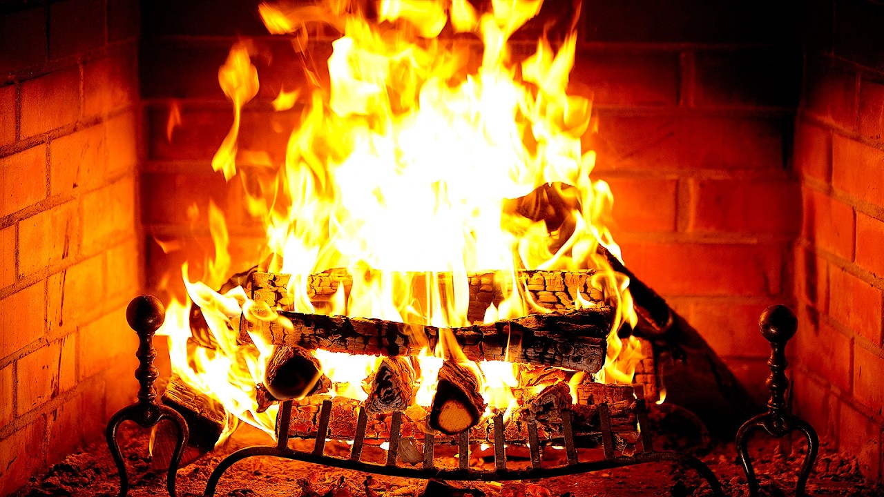 🔥 Fireplace 4K (12 HOURS). Cozy Fireplace with Burning Logs and Crackling Fire Sounds
