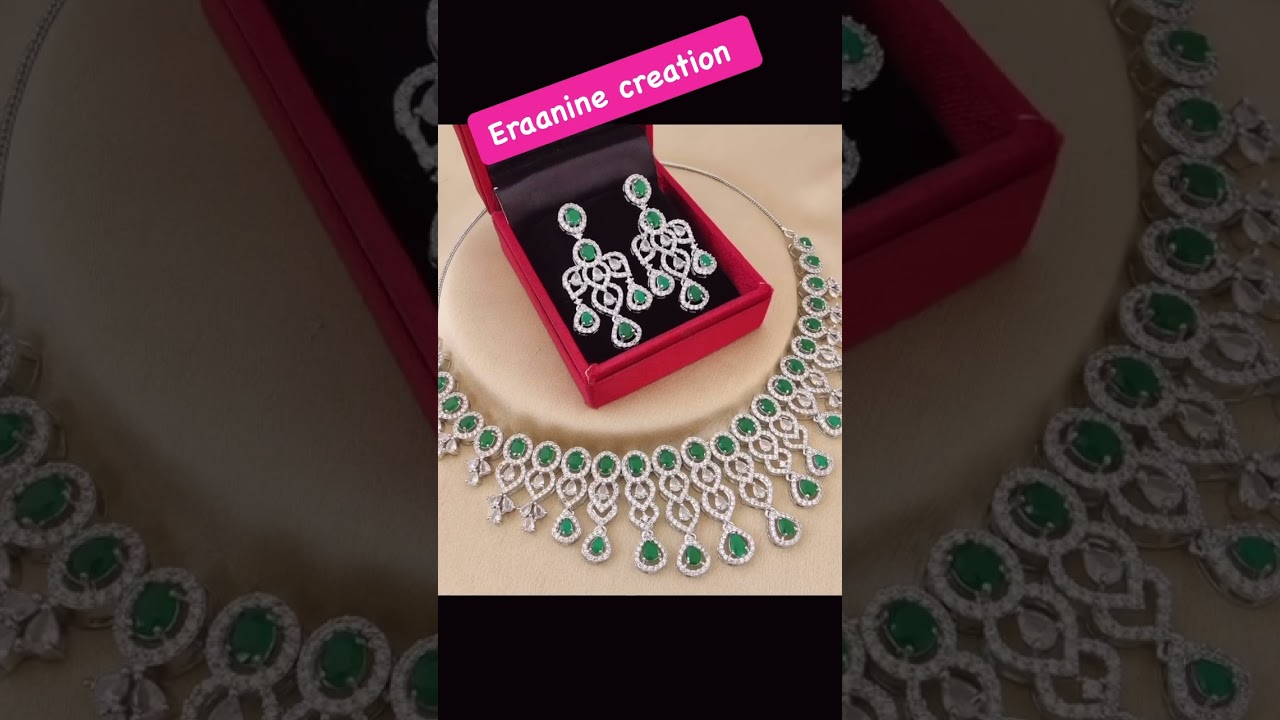 PremiumDiamond Neaklace With earrings 