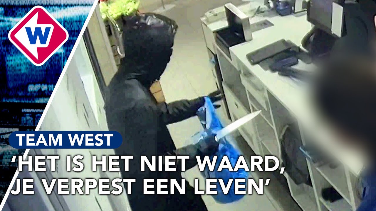 Overvaller dreigt met groot mes bij supermarkt | Team West
