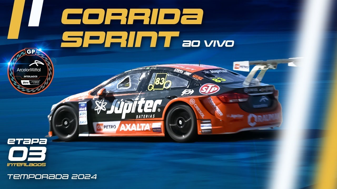 STOCK CAR 2024 AO VIVO | 3ª ETAPA - CORRIDA SPRINT - INTERLAGOS, SP
