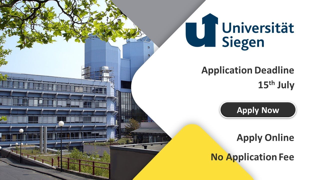 University of Siegen | Application Procedure | No Application Fee | Apply Online | No Tuition Fee