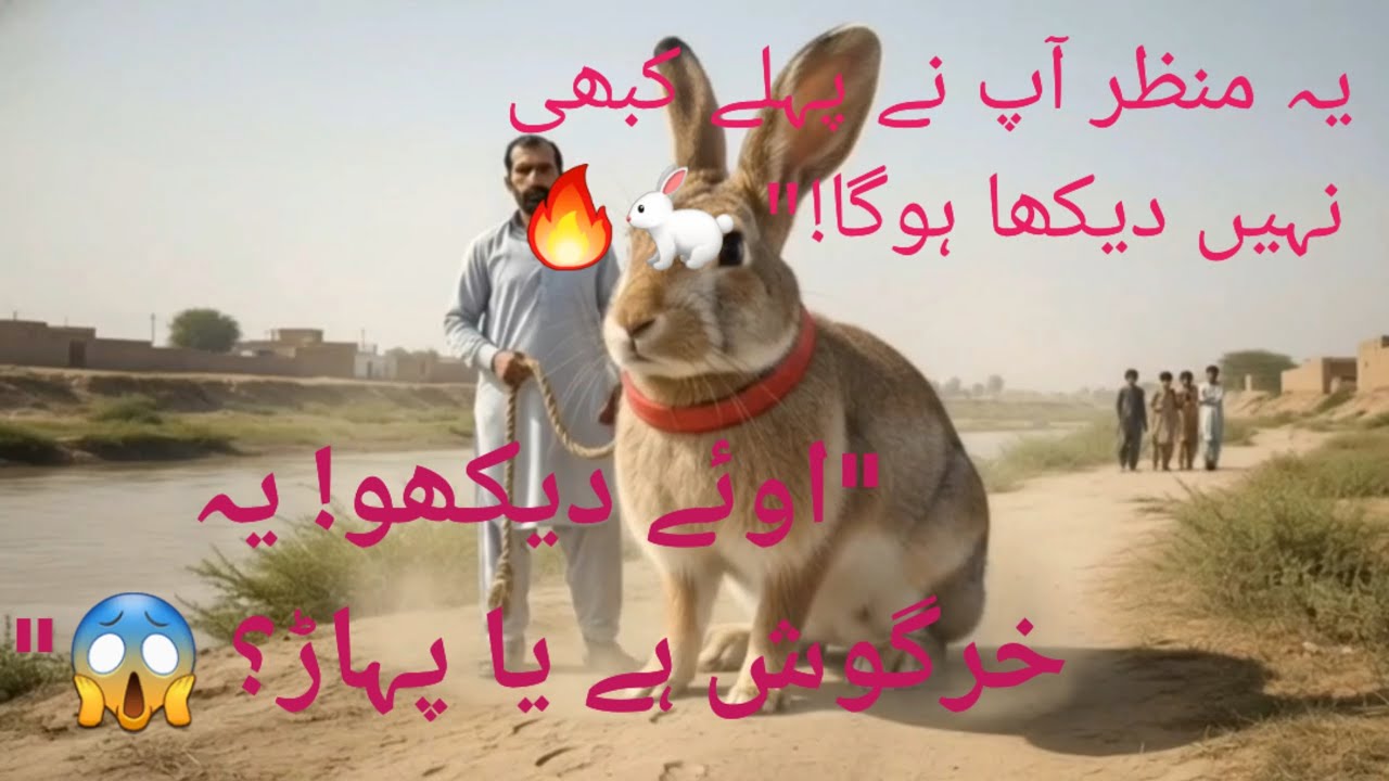 پاکستانی گاؤں میں انسان سے 3 گنا بڑا خرگوش! کسی نے نہیں دیکھا تھا 😳🐇