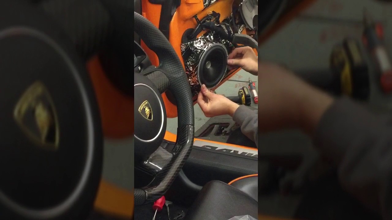 Lamborghini Gallardo with full JL audio upgrade and kenwood double din