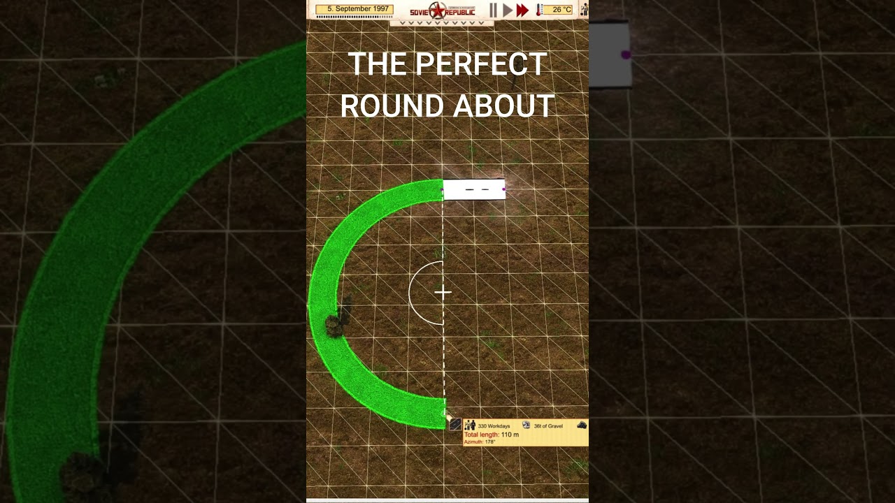 Workers and Resources Soviet Republic - Update 0.9.0.11 The Perfect Roundabout #shorts, #gaming
