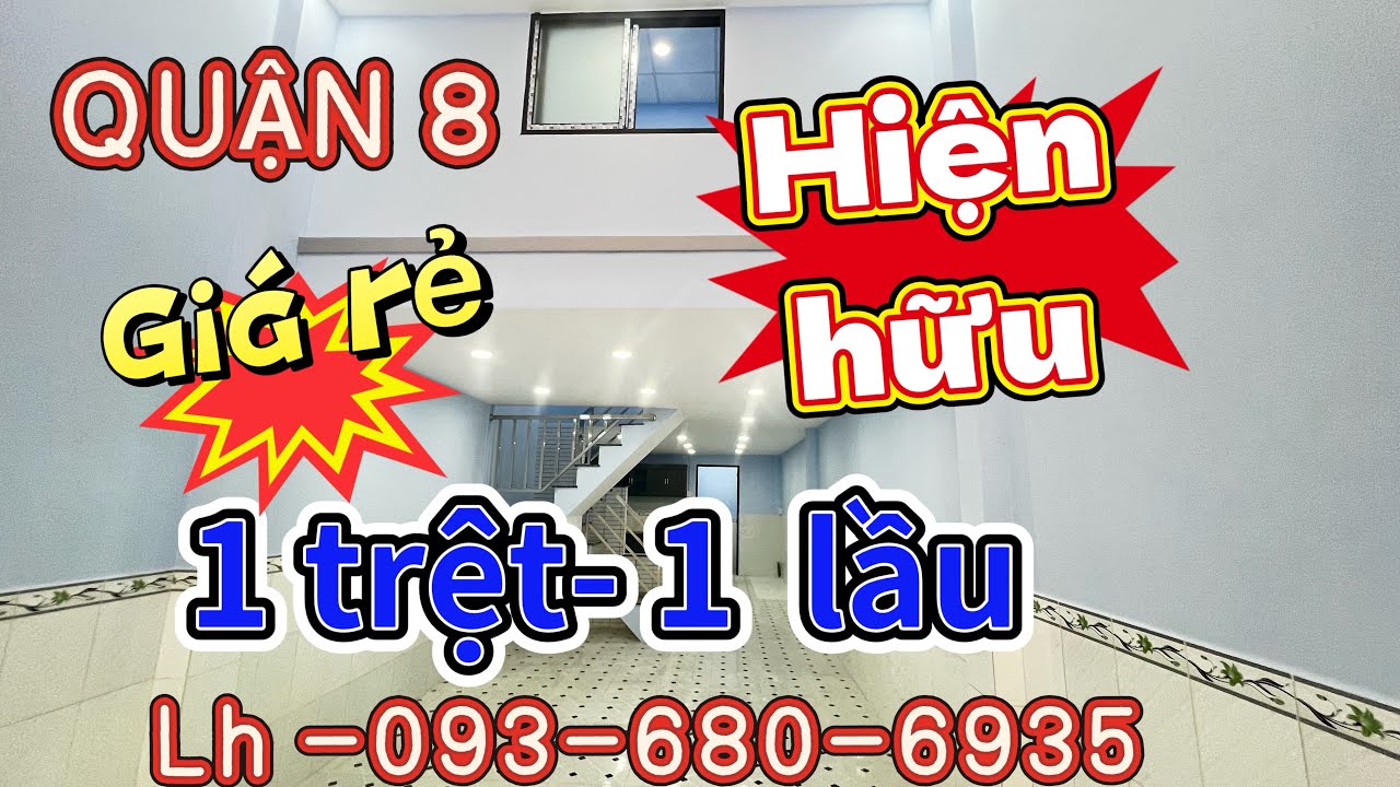 🏠 Nhà Bán 🚗 Đường Quốc Lộ 50) Gần Bến Xe Quận 8) một trệt ,một lầu-DT-3,5m x 16) lh 0936806835