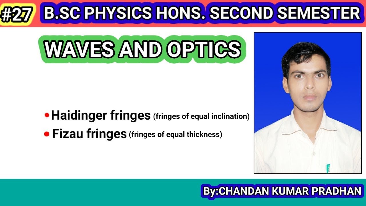 WAVES AND OPTICS: Haidinger fringes and Fizau fringes