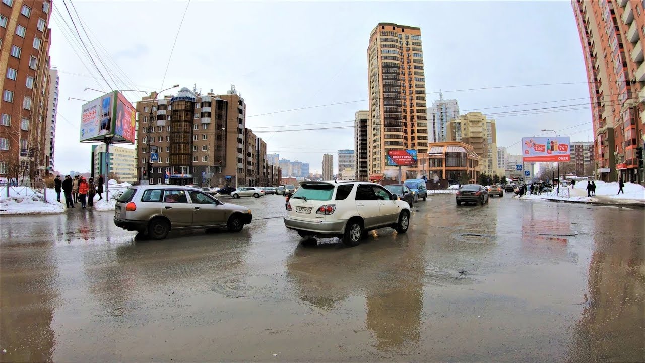 Новосибирск - Весенняя прогулка по улице Семьи Шамшиных 4К