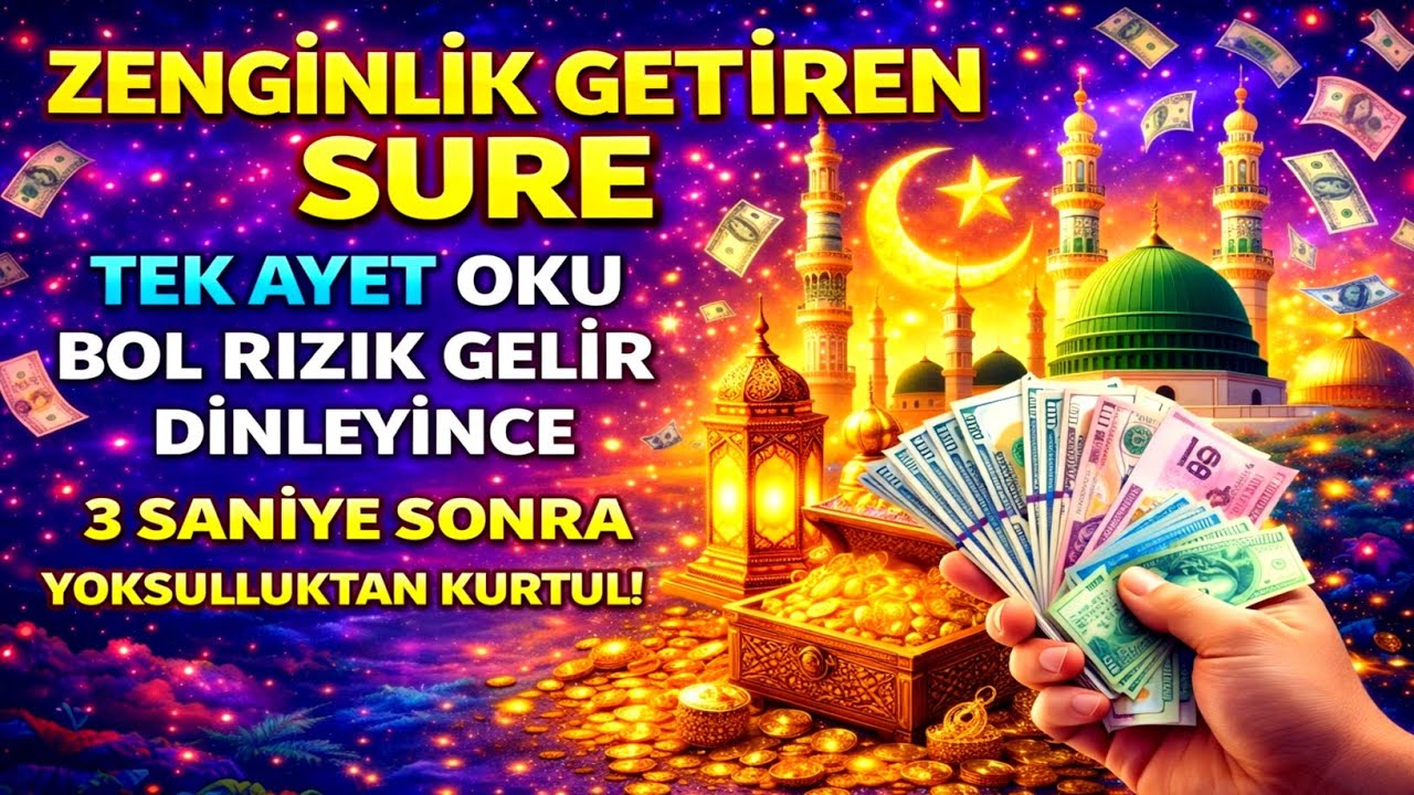 Rızkı Açan Sure!Sadece 1 Ayetle Hayatın Değişir, Dinledikten 3 Saniye Sonra Fakirlik Silinir!