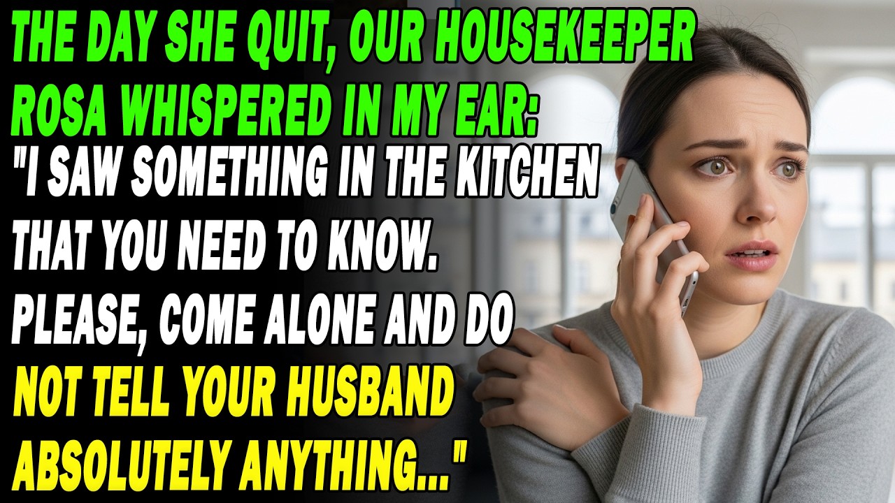 Upon Quitting, Our Housekeeper Whispered A Kitchen Warning To Me😈. Don't Tell Your Husband A Word🤫