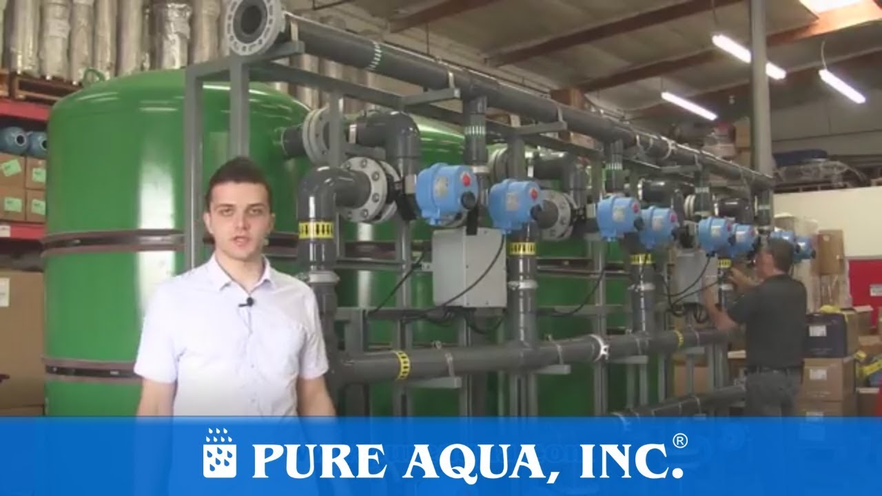 48-Inch Quad Media Filtration Skid | 300 GPM | USA | www.pureaqua.com