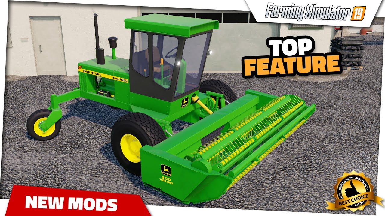 FS19 | John Deere 2280 Windrower (+John Deere 300 Twin Knife)