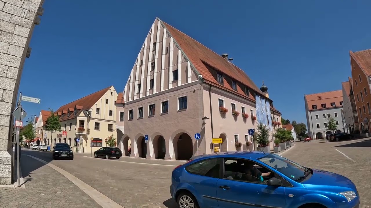 D: Neustadt a.d.Donau. Niederbayern. Eindrücke aus der Stadtmitte. August 2024