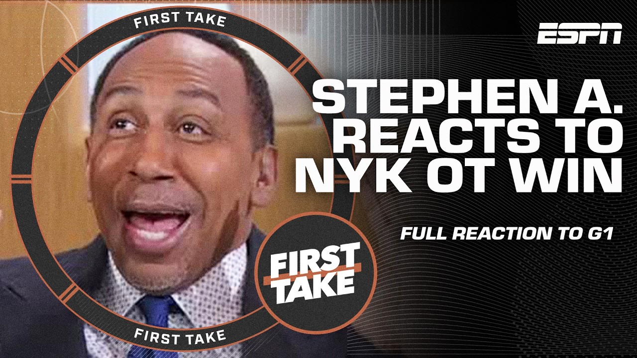 ORANGE & BLUE SKIES! 🤩 Stephen A. is OVER THE MOON after Knicks' OT comeback ✨ | First Take