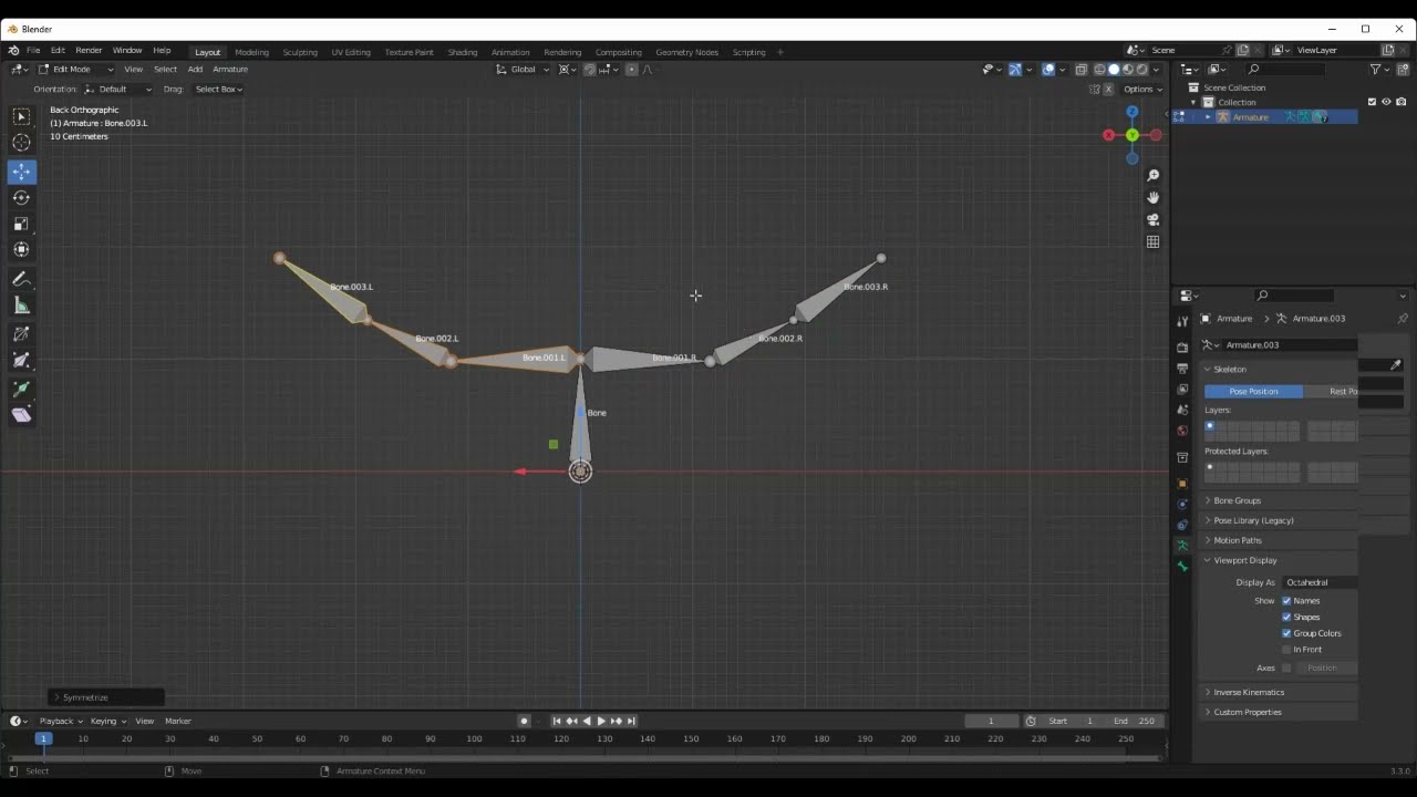 Blender Rig symmetry 5 min #short