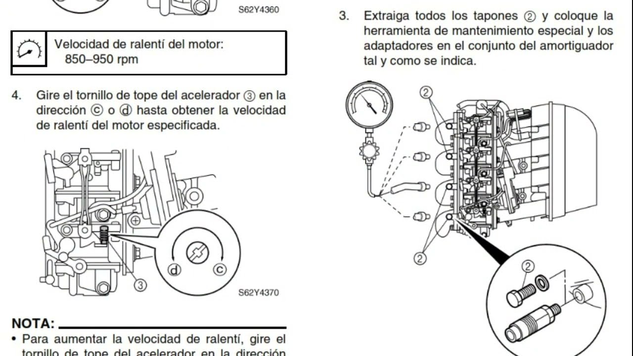 como sincronizar y utilizar el vacuometro en carburadores de un motor 50 yamaha 4 tiempos