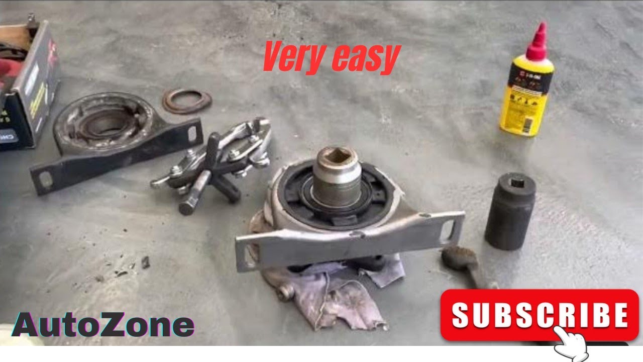 How to replace the center support bearing on a mercedes| Mercedes drive shaft bearing