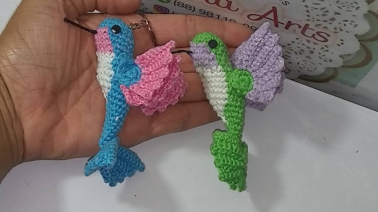 beija flor de crochê amigurumi