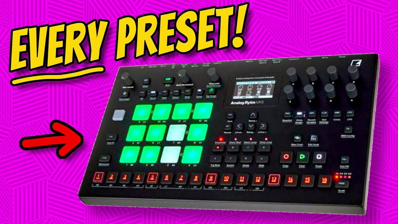Elektron Rytm mk 2 - проигрывание ВСЕХ пресетов!