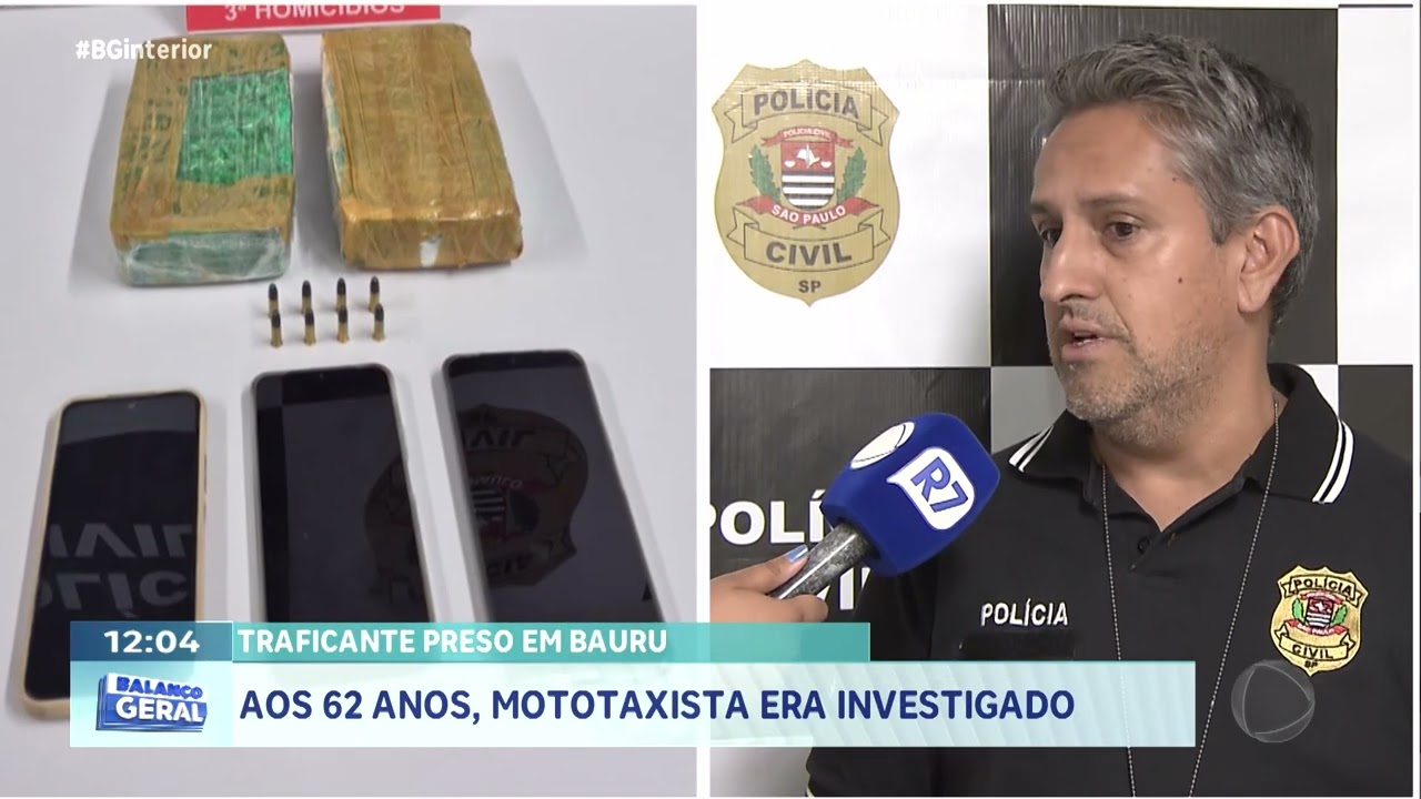 Traficante preso em Bauru: aos 62 anos, mototaxista era investigado
