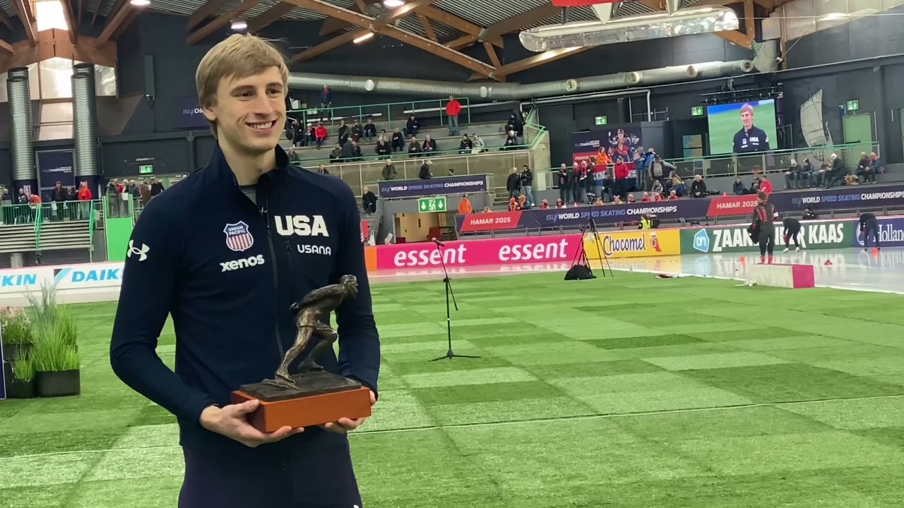 Jordan Stolz wins 2024 Oscar Mathisen Trophy