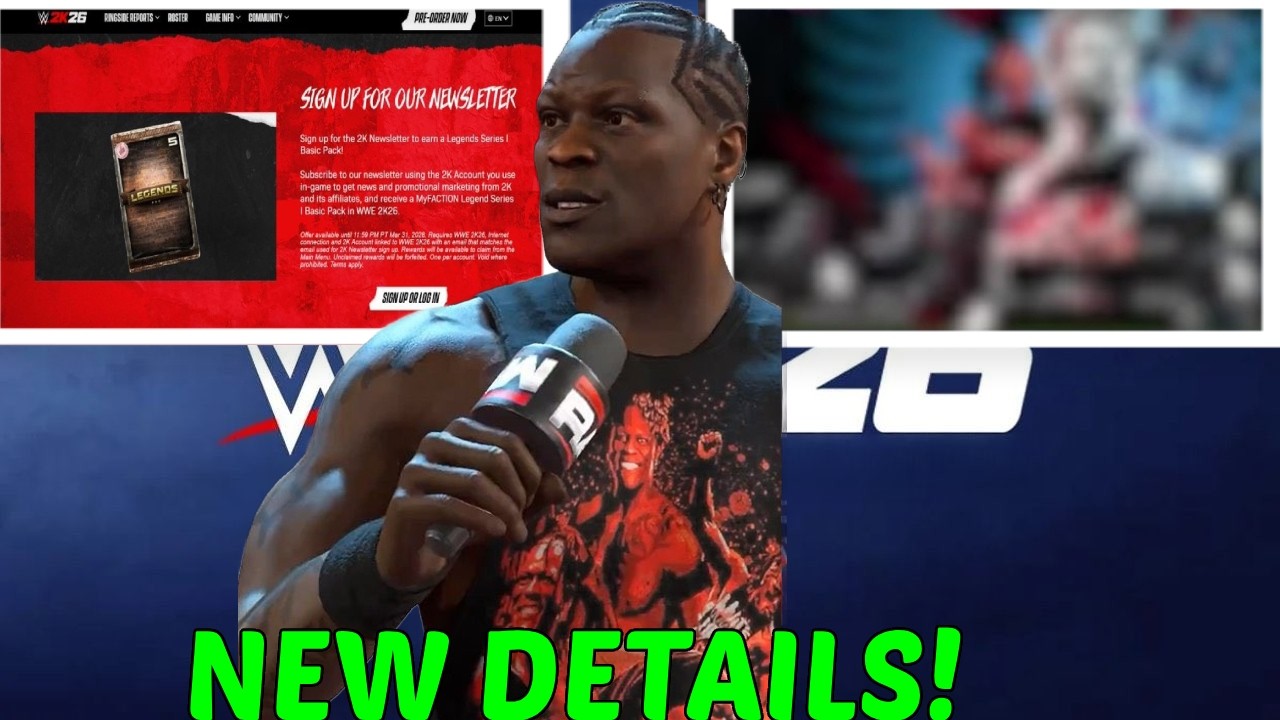 Утекли новые подробности о WWE2K26 (первый взгляд на R-Truth, утечка информации о главном меню, п...