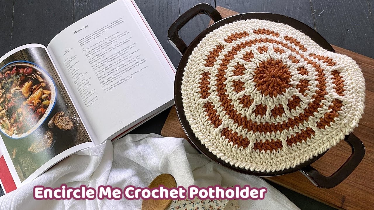 How to Crochet a Double Thick Circular Potholder - Complete Tutorial - Pot Holder #6 in PGCAL2023