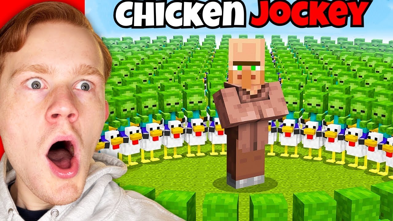 1000 Chicken Jockey vs By i Minecraft!