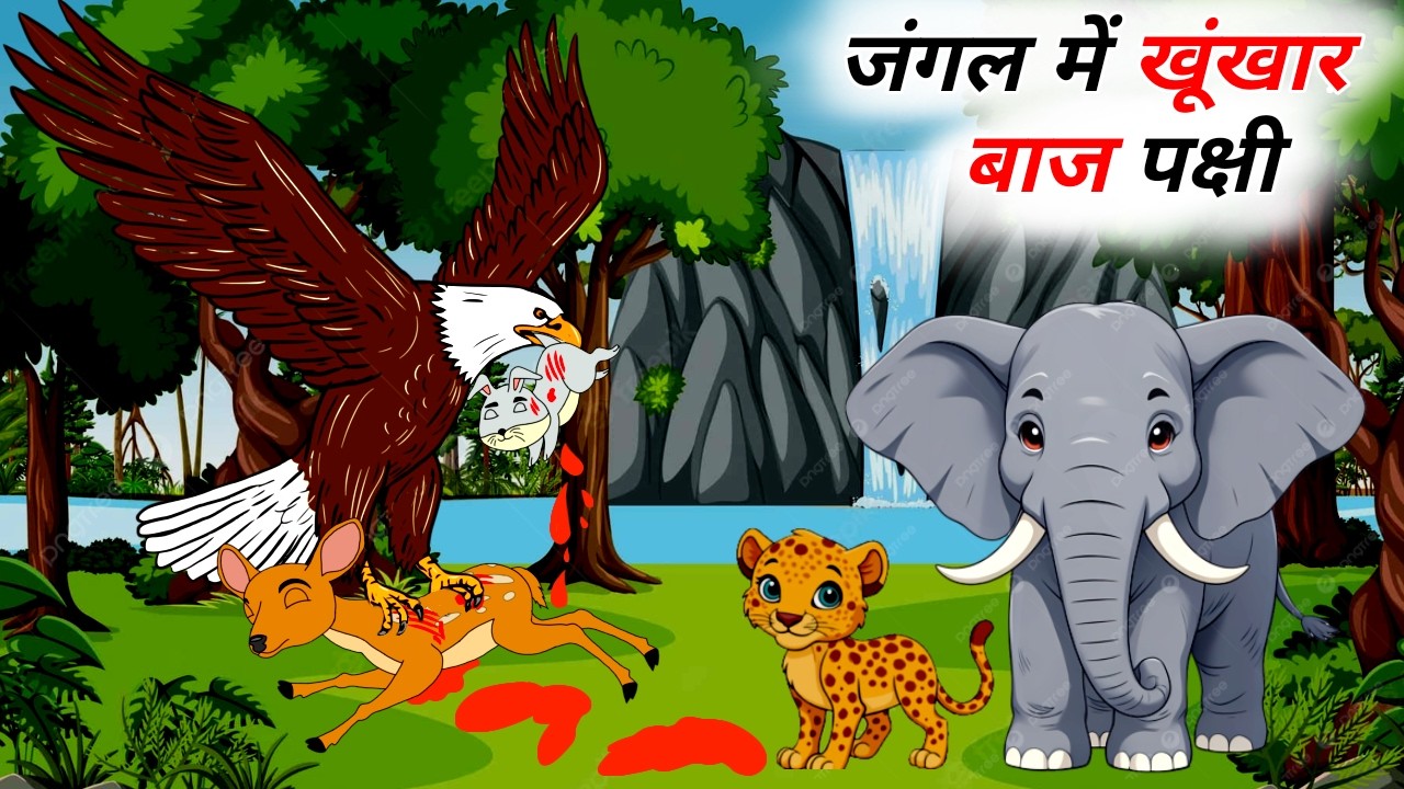 Jungle Mein Khoonkhar Baaz Pakshi | जंगल में खूंखार बाज पक्षी | Moral Story | Panchatantra Kahaniyan