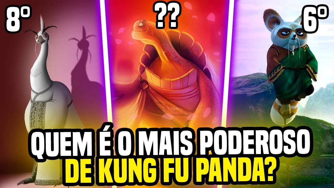 TOP 10 MAIS FORTES DE KUNG FU PANDA. RANK DOS MAIORES MESTRES DO KUNG FU