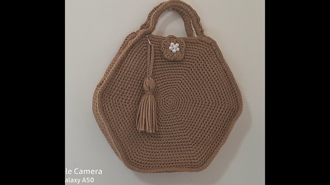 Cartera Tejida a Crochet con Forro Interior