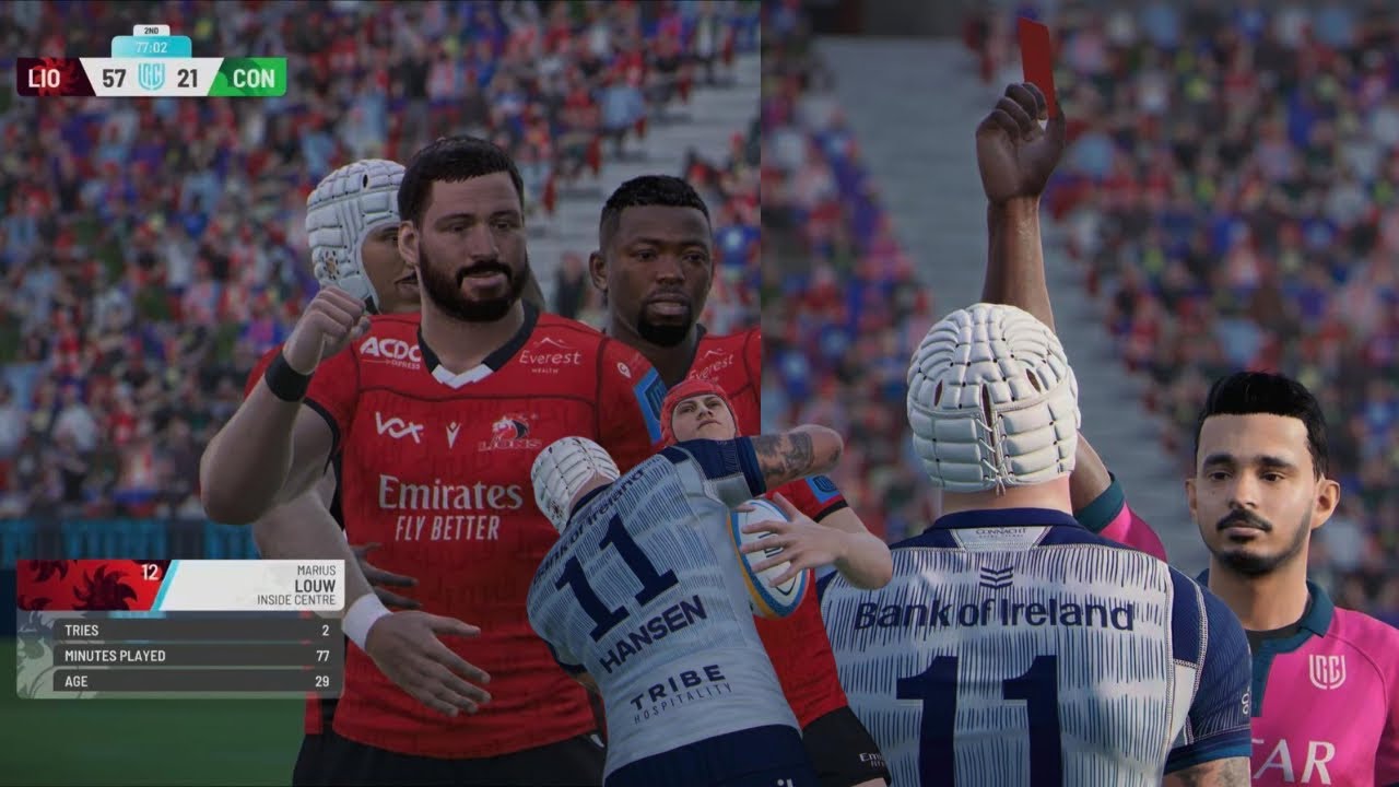Rugby 25 - URC - Lions roar and stampede over Connacht in Johannesburg. Tensions rise late in match