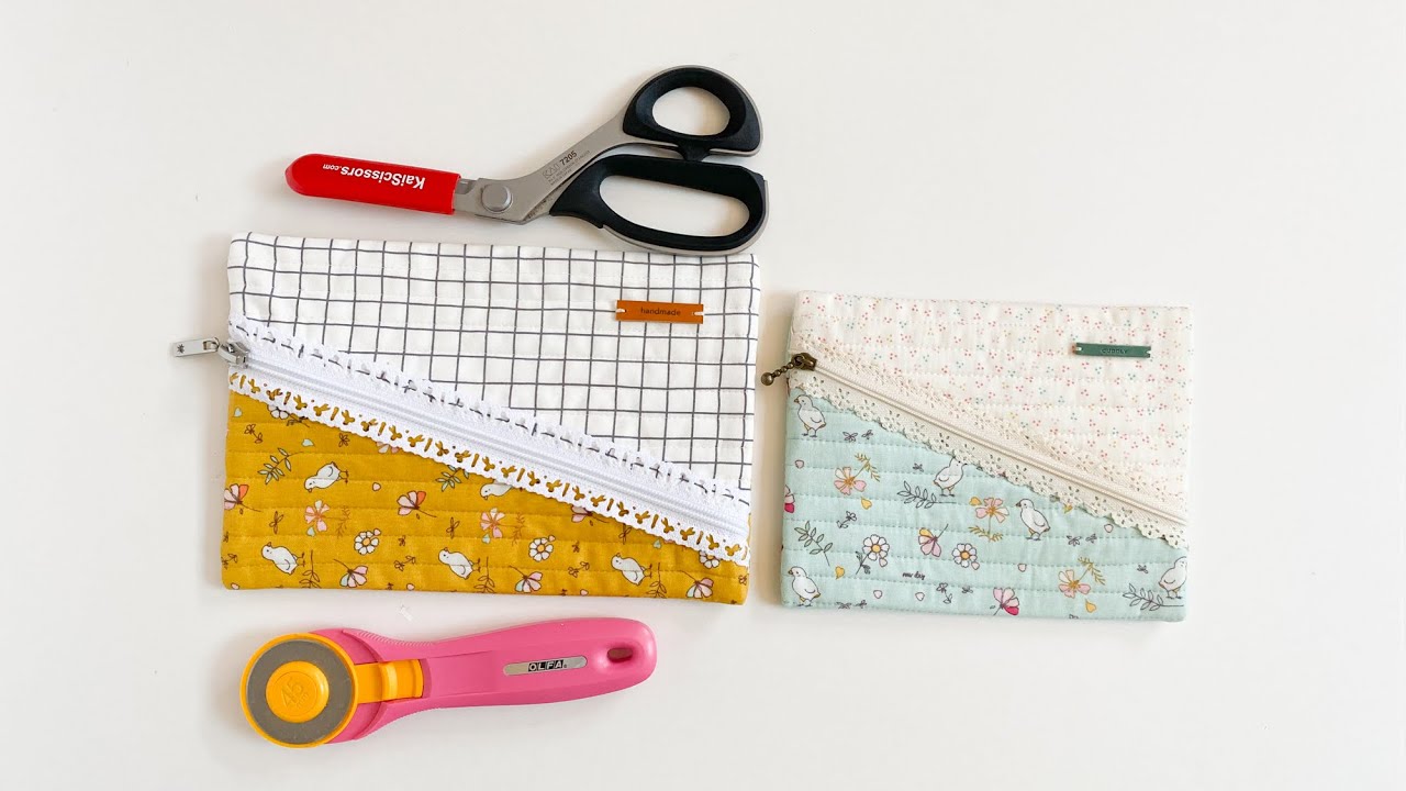 How to sew Two Tone Zipper Pouch | Beginner Friendly Zipper Pouch | Mini Sewing Tool Case