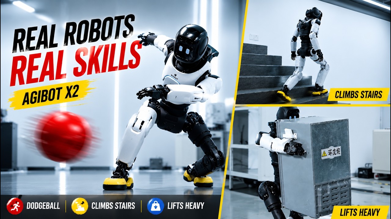 AGIBOT X2 играет в вышибалы как человек
