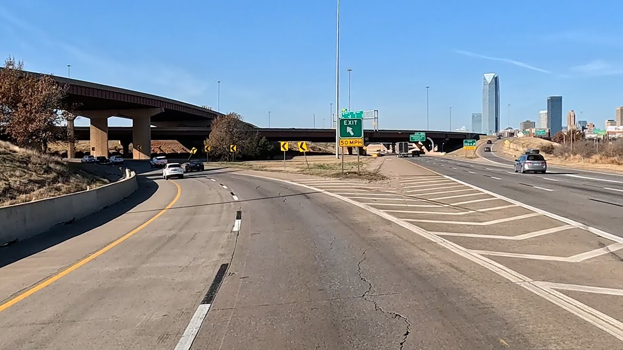 I-35 South onramp from 1-40 West Junction to South of Norman Oklahoma